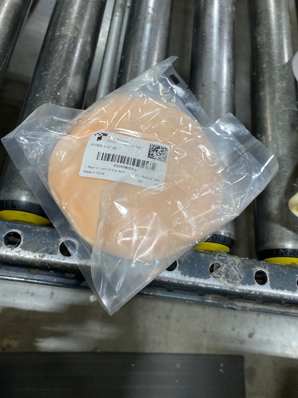 Photo 1 of 1 Pack 5 Inch Ultra Soft Washable Reusable Large Velour Loose Powder Puff Washable Round Sponge Puff for Face Body, Wet Dry Makeup Tool (skin color)