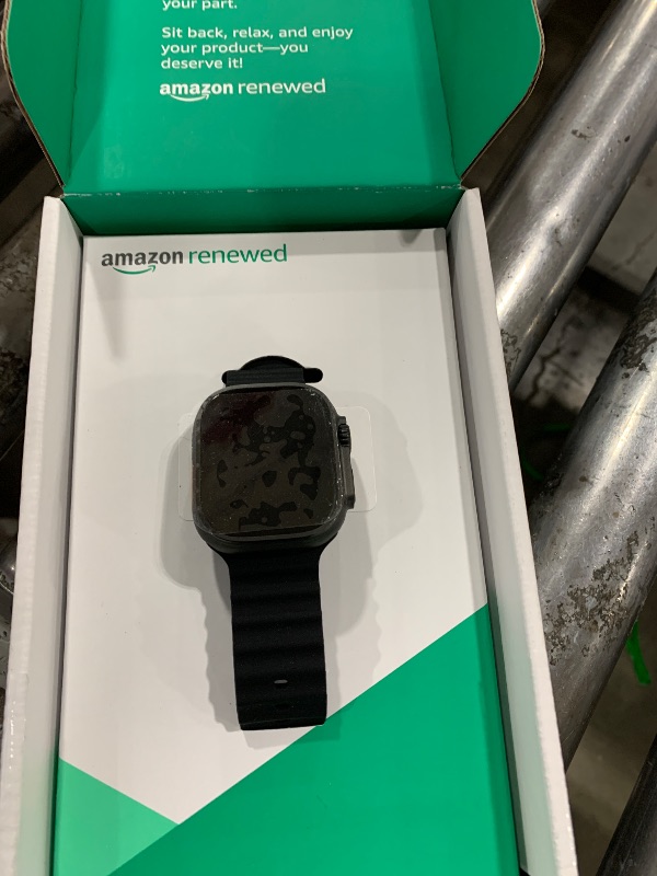 Photo 1 of Apple Watch Ultra 2 (GPS + Cellular, 49MM) - Black Titanium Case with Black Ocean Band (Renewed Premium)