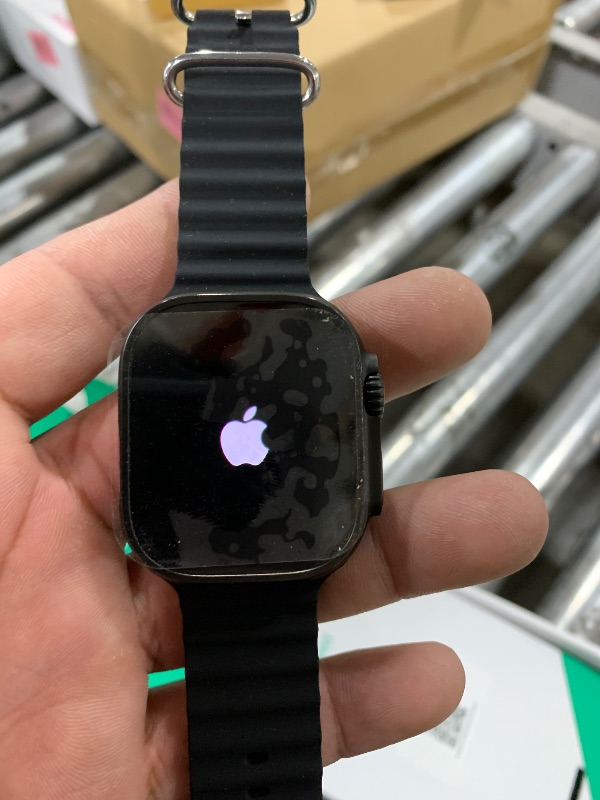 Photo 1 of Apple Watch Ultra 2 (GPS + Cellular, 49MM) - Black Titanium Case with Black Ocean Band (Renewed Premium)