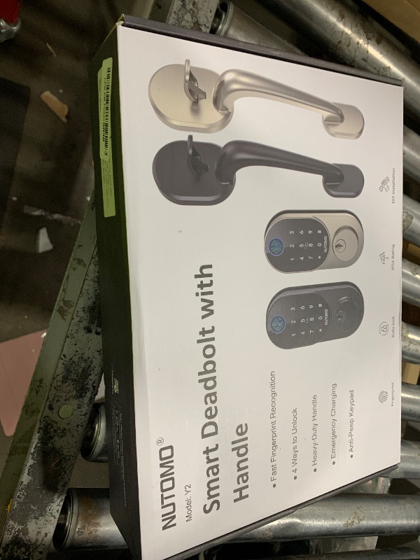 Photo 1 of Smart Locks for Front Door: NUTOMO Keyless Entry Door Lock Deadbolt with Handle Set?Fingerprint doorlock Set,Electronic Digital Keypad Lock with Handle, Easy intall Code Auto Lock for Home Black