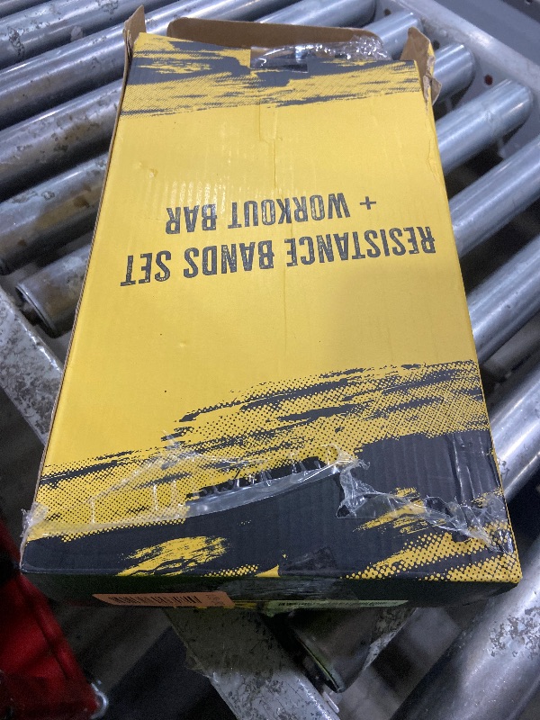 Photo 1 of Tube Resistance Bands for Working Out Men and Women - Exercise Bands Resistance Bands Set, Resistance Band Bar, Handles, Ankle Straps, Foot Straps and Door Anchor, Tube Workout Bands (Yellow)