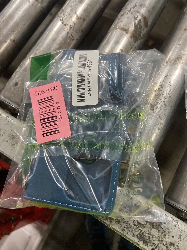 Photo 1 of Defencase Compatible with iPhone 14 Pro Case Wallet with RFID Blocking Card Holder for Women Men, PU Leather Magnetic Snap Flip Zipper Strap Wallet Phone Case Fit for iPhone 14 Pro 6.1", Dark Blue