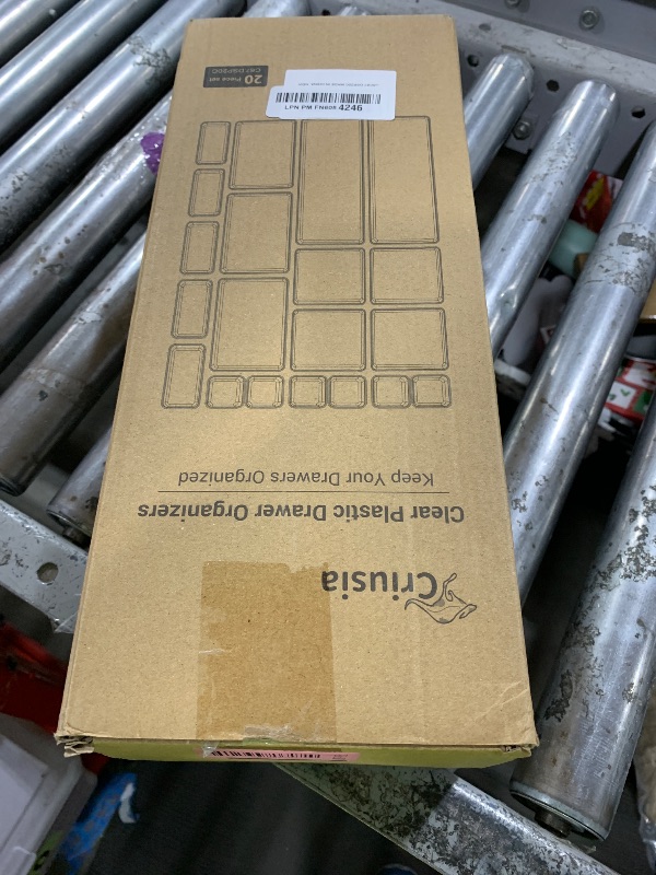 Photo 1 of Criusia Drawer Organizer, 5-Size Versatile Bathroom and Vanity Organizer Trays, 20 Pack Clear Plastic Kitchen Drawer Organizers Set, Storage Bins for Makeup, Bathroom, Jewelries and Office