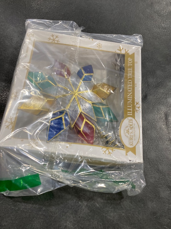 Photo 1 of Kurt Adler 10-Light Multi-Color Capiz Star Tree Topper