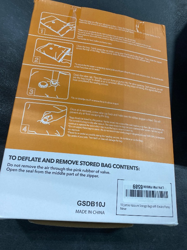 Photo 1 of 10 Jumbo Vacuum Storage Bags with Electric Pump, Space Saver Bag for Clothes, Mattress, Blanket, Duvets, Pillows, Comforters, Travel