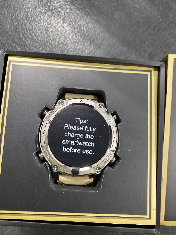 Photo 1 of Smart Watch for Men, with GPS, Offline Maps, Heart Rate, Blood Oxygen, Stress, Sleep Monitor, 178 Sports Modes, 5ATM Waterproof Round Watch, 1.43-inch AMOLED Display, Compatible Android and iOS Khaki