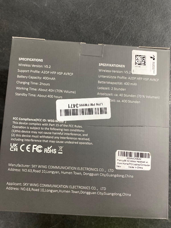 Photo 1 of (2025 Upgraded) Wireless Headset with Mic for Work, Bluetooth Headset with Noise Canceling Microphone with Dongle, Charging Base & Mic Mute, Wireless Headphones for Work from Home/PC/Computer