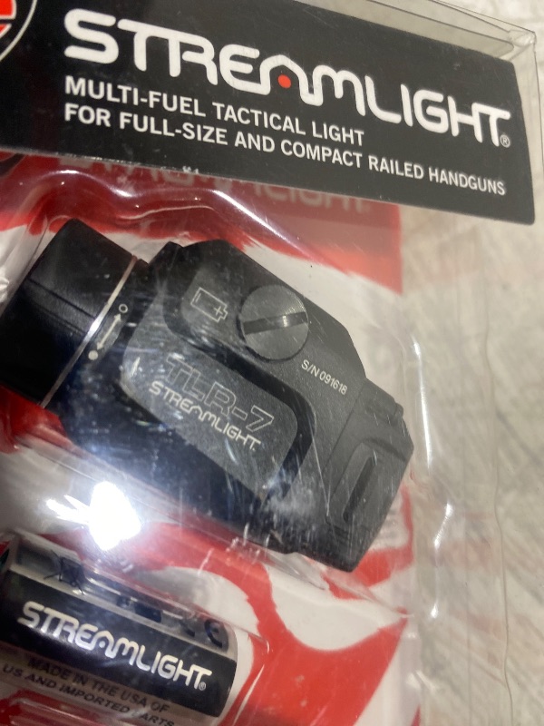 Photo 1 of Streamlight 69424 TLR-7 X 500-Lumen Compact Tactical Weapon Light, Includes High, Low Paddle Switches and Key Kit, Black
