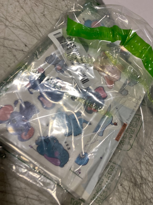 Photo 1 of 101 PCS Cute Elephant Temporary Tattoos Themed 1st Birthday Party Decorations Supplies Favors Decor Baby Pink Blue Animal Tattoo Stickers Gifts For Boys Girls Classroom School Prizes Carnival Cartoon