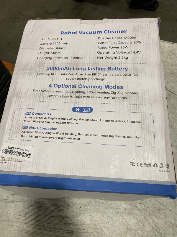 Photo 1 of Robot Vacuum and Mop Combo, 2 in 1 Robotic Vacuums Cleaner with WiFi/App, Robot Vacuum with Water Tank, Strong Suction, Schedule, Self-Charging, Quiet, for Hard Floor, Pet Hair, Low Pile Carpet