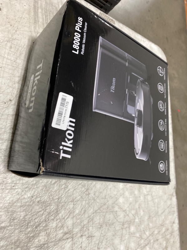 Photo 1 of Tikom Robot Vacuum and Mop, 6000Pa Robotic Vacuum Cleaner with Self-Emptying Base, 90 Days Capacity, LiDAR Navigation, Home Mapping, Ideal for Pet Hair, Hard Floors, Carpet (L8000 Plus)