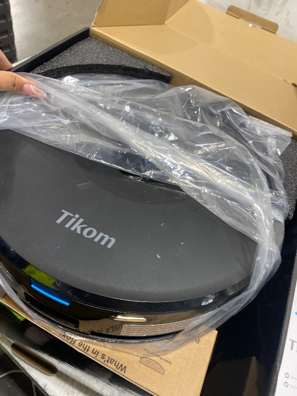 Photo 1 of Tikom Robot Vacuum and Mop, 6000Pa Robotic Vacuum Cleaner with Self-Emptying Base, 90 Days Capacity, LiDAR Navigation, Home Mapping, Ideal for Pet Hair, Hard Floors, Carpet (L8000 Plus)