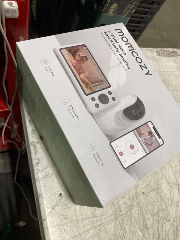 Photo 1 of Momcozy Smart WiFi Baby Monitor with Camera and Audio, 5" 1080P Screen with Wall Mount, Motion & Cry Detection, Safe Fence,Clear Night Vision, 5000mAh Battery, 2-Way Talk, Photo & Video Recording,BM04