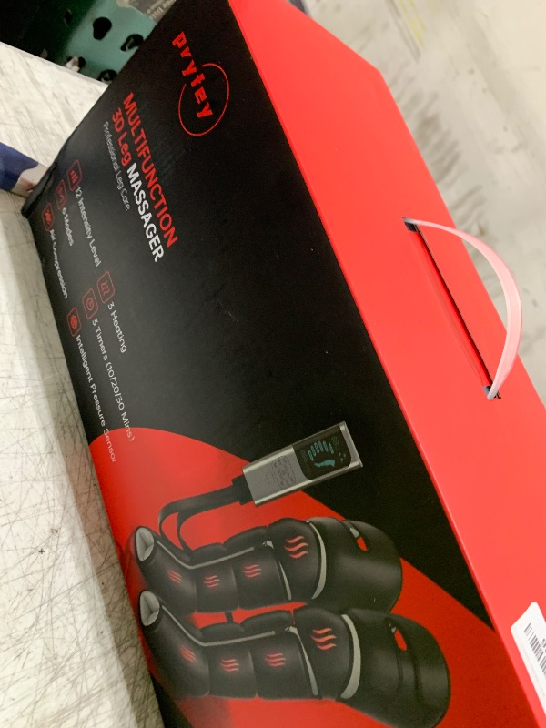 Photo 1 of pryfey Leg Massager with Heat and Compression, Foot Massager for Circulation and Pain Relief, 3 Timers, 12 Intensity, 6 Modes,3 Heating with Knee Massager,Gift for Man Woman Parents,Black