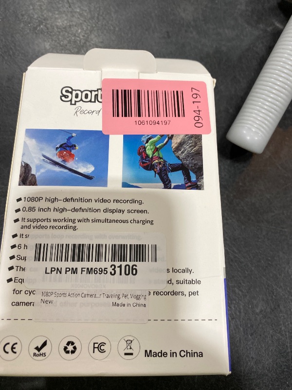 Photo 1 of 1080P Sports Action Camera, Mini Body Camera with Audio and Video Recording, Wearable Action Body Cam, Portable Recorder with Magnetic Back Clip, Camcorder for Traveling, Pet, Vlogging, Cycling