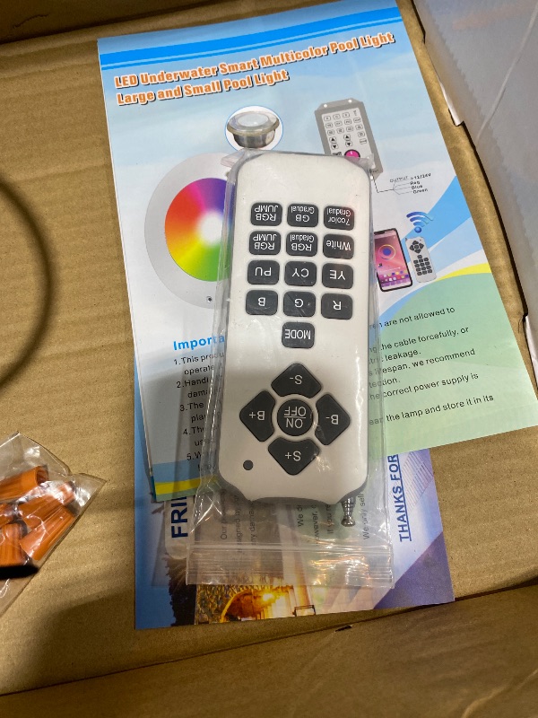 Photo 1 of Pool Lights for Inground Pool, 20W 6 Inch LED Inground Pool Light with Controller, Remote and APP Control for Wet Niche, Color Changing Underwater Swimming Pool Lights with 100 Foot Cord