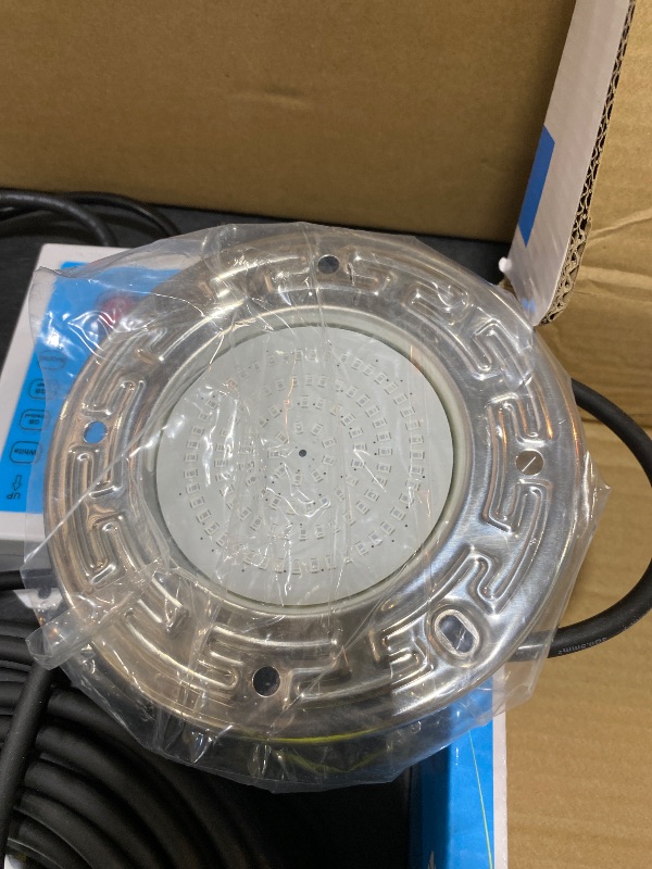 Photo 1 of Pool Lights for Inground Pool, 20W 6 Inch LED Inground Pool Light with Controller, Remote and APP Control for Wet Niche, Color Changing Underwater Swimming Pool Lights with 100 Foot Cord