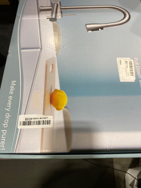 Photo 1 of FEELSO Kitchen Faucets with Filtered, Stainless Steel Filter Kitchen Faucet with Pull Down Sprayer Reduces Lead, Chlorine, Bad Taste & Odor,High Arc Kitchen Sink Faucet 1 or 3 Hole for Farmhouse