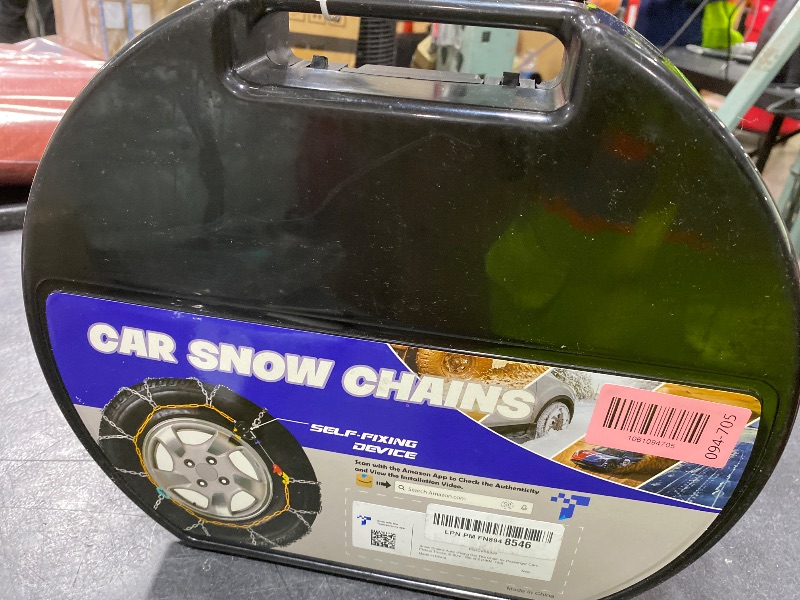 Photo 1 of Snow-Chains Auto Fixing 1 Min Quick Fit Easy Installation Tire-Chains, Portable Reusable Universal Emergency Tire Traction Chain for Passenger Car, Pickup Trucks and SUV - Set of 2 (HKN-160)
