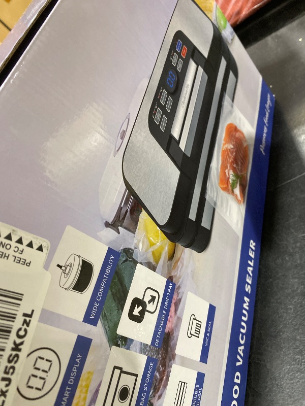 Photo 1 of 95Kpa Powerful Precision Pro Vacuum Sealer, with Double Heat Seal & Double Pump, Easy-Lock Handle, 10-in-1 Vacuum Sealer Machine for Food, Silver-Grey