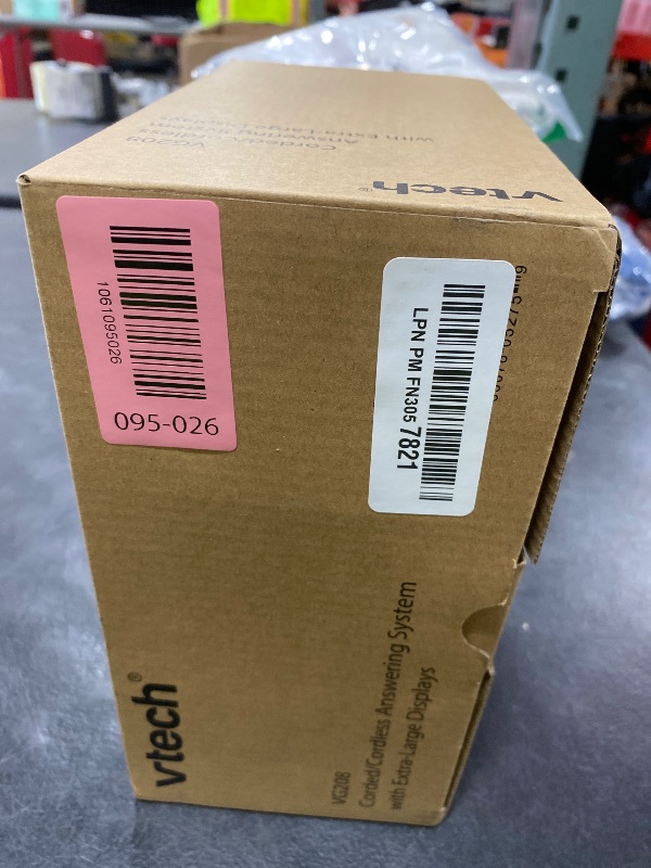 Photo 1 of VTech VG208 DECT 6.0 Corded/Cordless Phone for Home with Answering Machine, Call Blocking, Caller ID, Large Backlit Display, Duplex Speakerphone, Intercom, Line-Power(Silver/Black)