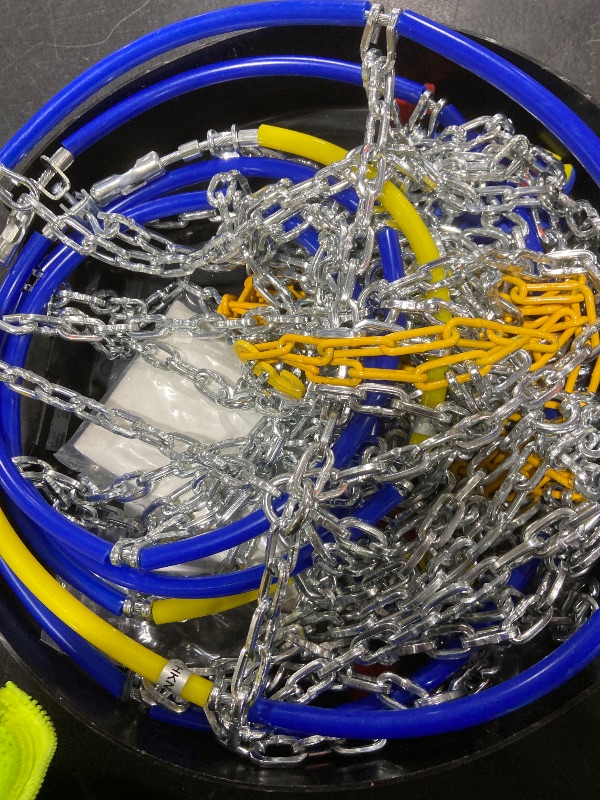 Photo 1 of Auto Tightening Snow Chains Tire Chains For Cars Suv Pickup Trucks - Auto Tightening 1 Min Quick Fit AND Easy Installation, Reusable Universal Emergency Traction Snow Chains - Set of 2?HKN130?