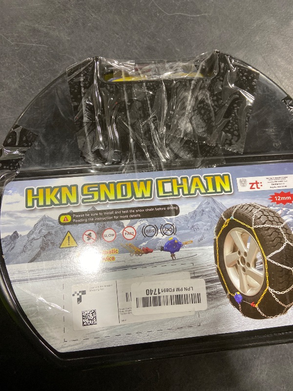 Photo 1 of Auto Tightening Snow Chains Tire Chains For Cars Suv Pickup Trucks - Auto Tightening 1 Min Quick Fit AND Easy Installation, Reusable Universal Emergency Traction Snow Chains - Set of 2?HKN130?