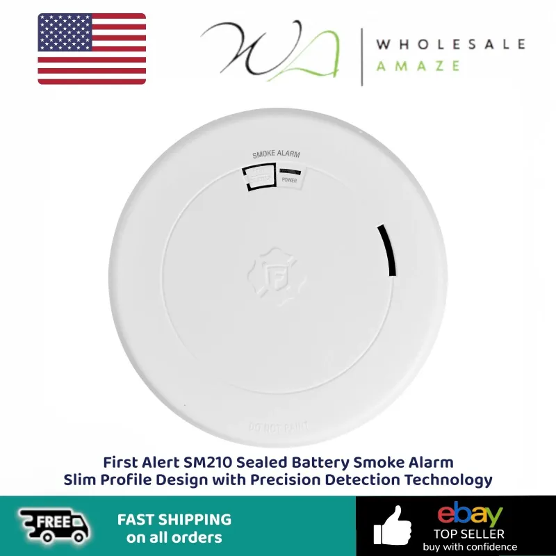 Photo 1 of First Alert SM210 Sealed Battery Smoke Alarm Slim Profile Design with Precision