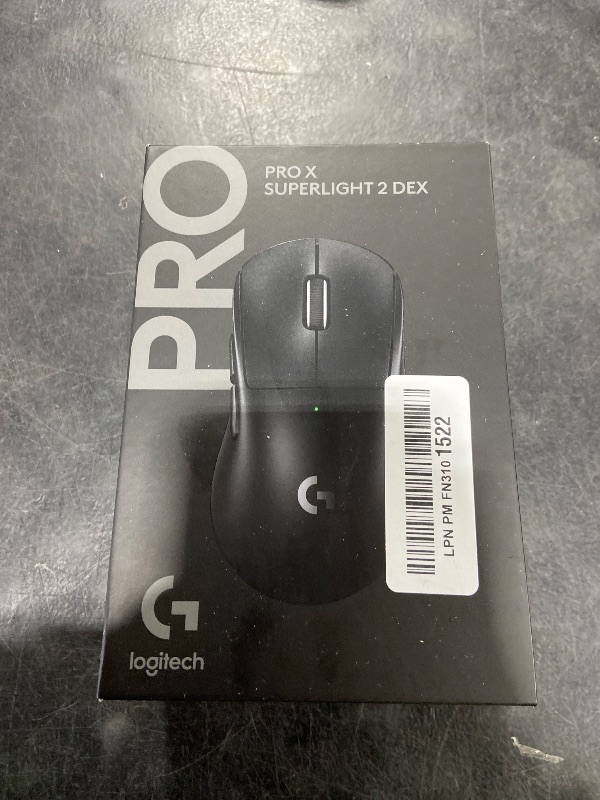 Photo 1 of Logitech G PRO X Superlight 2 DEX Wireless Gaming Mouse, 60g pro-Grade Right-Handed Mouse with 5 programmable Buttons, USB-C Charging, 44k DPI Sensor, up to 8 kHz Polling for PC/Mac - Black