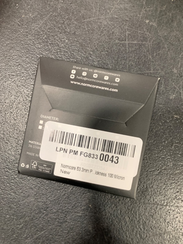 Photo 1 of Normcore 53.3mm Puck Screen - 316 Stainless Steel with Titanium PVD Coating - Lower Shower Screen - Contact Screen - Reusable Metal Filter for Espresso Portafilter Basket - 1.7mm Thickness 100 Micron