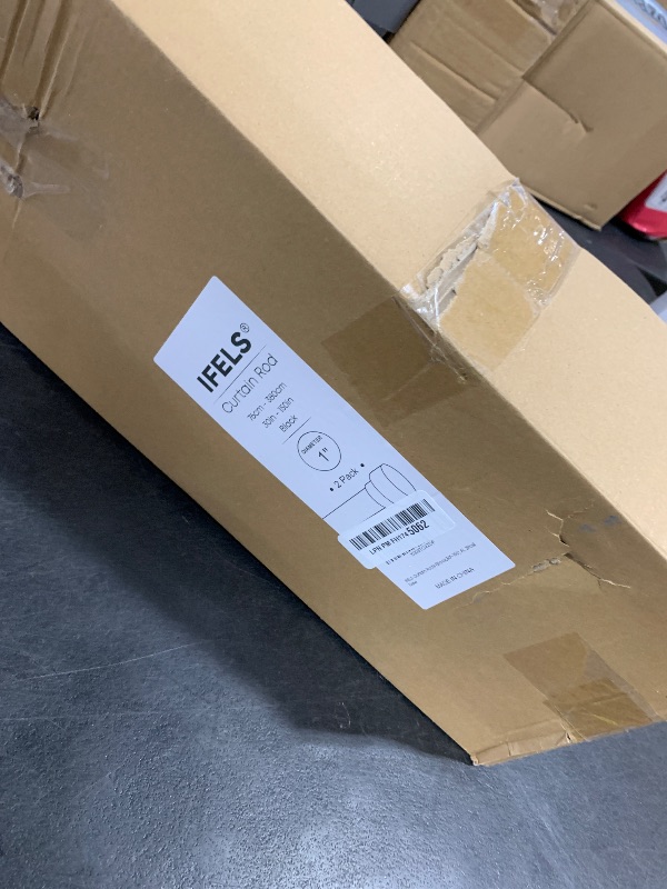 Photo 1 of IFELS 2 Pack Heavy Duty Curtain Rods for Windows 72 to 144 Inch, 1 Inch Black Adjustable Curtain Rod Set with Easy Installation and Modern Design (A1,Black,30-150",2Pack)