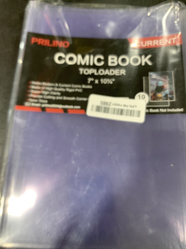 Photo 1 of 10ct Current Comic Book Toploaders - Modern Comic Book Top loaders, Crystal Clear Regular Comic Book Topload, Premium PVC Comic Book Holder, Crystal Clear Protection for Display, Storage, Collection