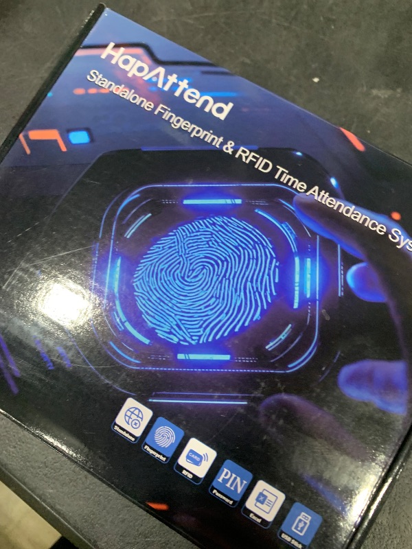 Photo 1 of HapAttend Time Clocks for Employees Small Business Automatic Calculate Hours, 0 Monthly Fees Fingerprint Time Clock, H3 Standalone Biometric Clock in Machine for Employees with 5 RFID Cards (No WiFi)