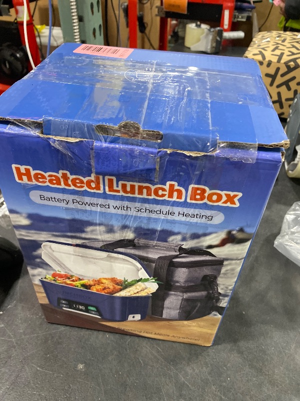 Photo 1 of Docusvect Rechargeable Heated Lunch Box for Men, 1.3L Cordless Electric Lunch Box for Adults with Smart Scheduled Heating, Portable Food Warmer with Complete Accessories