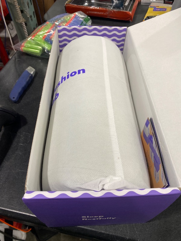 Photo 1 of C CUSHION LAB Deep Sleep Pillow, Patented Ergonomic Contour Design for Side & Back Sleepers, Orthopedic Cervical Shape Gently Cradles Head & Provides Neck Support & Shoulder Pain Relief - Calm Grey