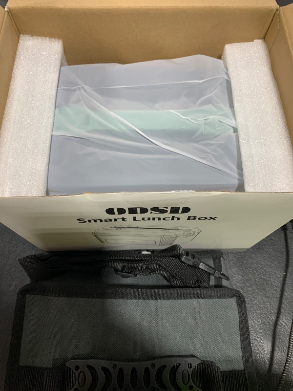 Photo 1 of ODSD Cordless Electric Lunch Box for Adults, Heated Lunch Box with 130min Battery Life, Self-Heating Portable Electric Food Warmer with 1.2L Container for Truck, Office, or Outdoor Worksite