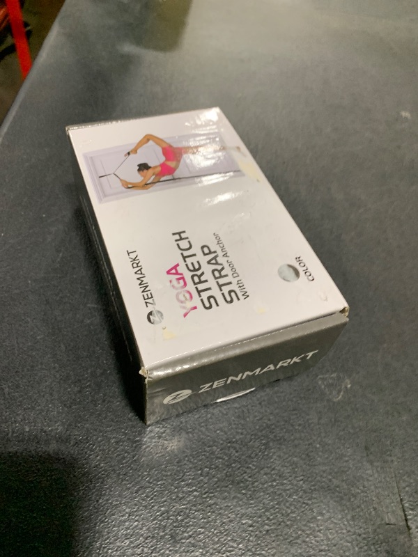 Photo 1 of 10-Loop Yoga Strap with Door Anchor – Stretch Strap for Flexibility, Deep Stretching, and Improved Balance – Perfect Yoga Accessory for All Fitness Levels (Silvery Grey)