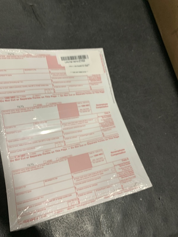 Photo 1 of 1099 NEC Forms 2025 4 Part Tax Forms Kit of Laser Forms, Compatible with QuickBooks and Accounting, 25 Pack, Software and Envelopes NOT Included, Made in The USA