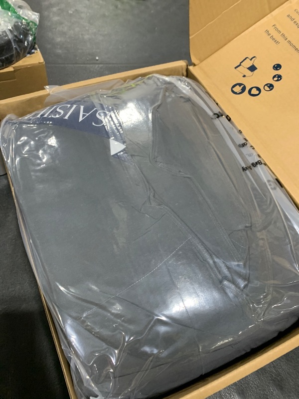 Photo 1 of Saisier Grey Goose Feather Down Comforter Cal King Size, Premium All Season Duvet Insert, 750+ Fill Power 1200TC Cotton Blend Fabric Hotel Style Comforter, 52 Oz Lightweight (104x96, Dark Grey)