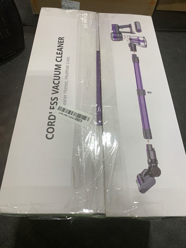 Photo 1 of WLOTPO Lightweight Stick Vacuum Cordless Rechargeable with Power Suction, Up to 35 Mins Runtime, Hardwood Floor Vacuum for Pet Hair, Carpets, Tile(Gray Red)