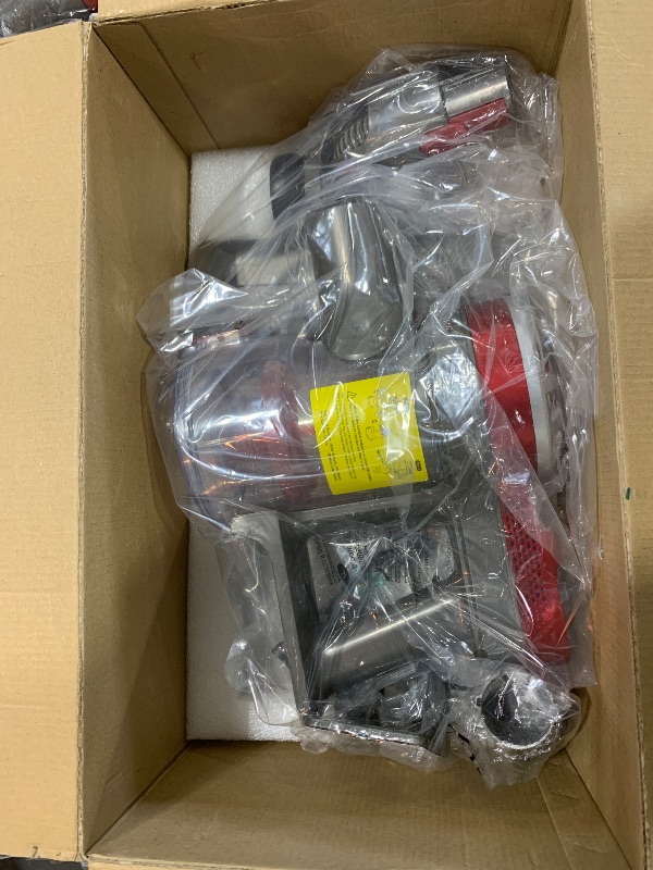 Photo 1 of WLOTPO Lightweight Stick Vacuum Cordless Rechargeable with Power Suction, Up to 35 Mins Runtime, Hardwood Floor Vacuum for Pet Hair, Carpets, Tile(Gray Red)