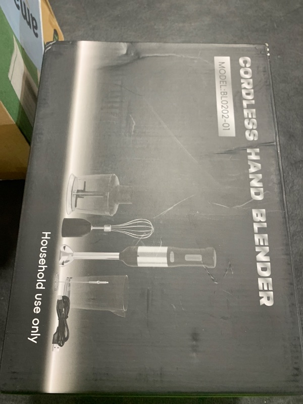 Photo 1 of WHUTO Cordless Immersion Hand Blender, 5-in-1 Variable Speed blender handheld,Rechargeable with 2000mAh Battery, BPA-Free & Dishwasher-Safe Accessories:700ml Beaker,Chopper,Whisk & Milk Frother,Grey