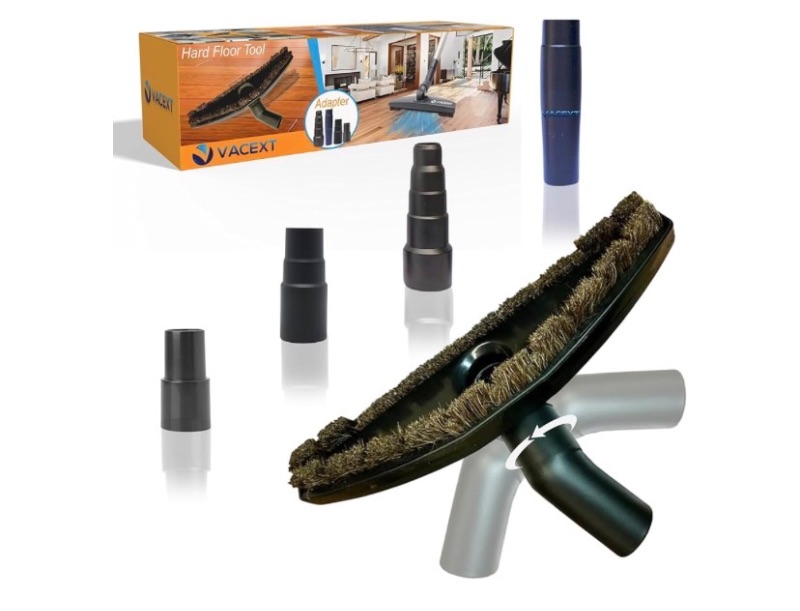 Photo 1 of Horsehair Hardfloor Attachment for Wood and Tile Floors plus Vacuum Hose Adapter Compatible with Most Vacuum Cleaners Vacuum Attachments Accessories- Small Shop Vac Adapter - Hardwood Floor Attachment