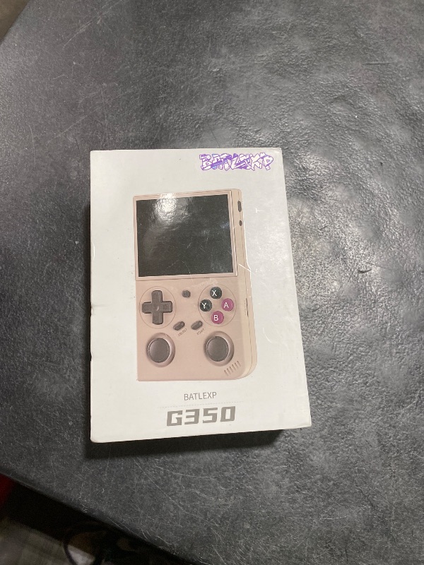 Photo 1 of G350 Retro Handheld Game Console , 3.5 Inch IPS Screen Linux System Built-in 64G TF Card 4371 Games Preloaded Handheld Game Console 3200mAh Battery(Gray)