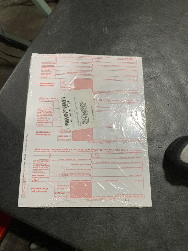 Photo 1 of 1099 NEC Tax Forms 2025 with Envelopes, 4 Part 15 Pack Tax Forms Kit and 15 Self-Seal Envelopes –Great for QuickBooks and Accounting Software, Value Pack for Business - Made in The USA - 15-Pack