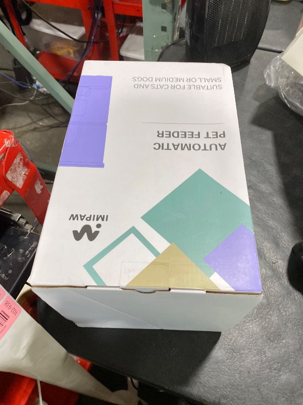 Photo 1 of IMIPAW Automatic Cat Feeders, 3L Timed Cat Dry Food Dispenser with Desiccant Bags, Dual Power Supply, Programmable Portion Size, 6 Meals, 20 Portions Per Day, Auto Pet Feeder for Cats and Small Dogs