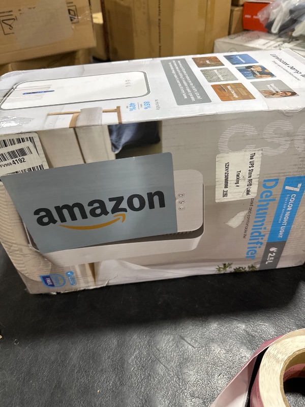 Photo 1 of Dehumidifier for Home,1000 sq.ft Dehumidifier for Basement Bathroom Bedroom with Auto Shut Off, Built-in Aromatherapy Diffuser,7 Colors LED Light, Quiet Dehumidifiers with Sleep Mode(CS08-Milky)