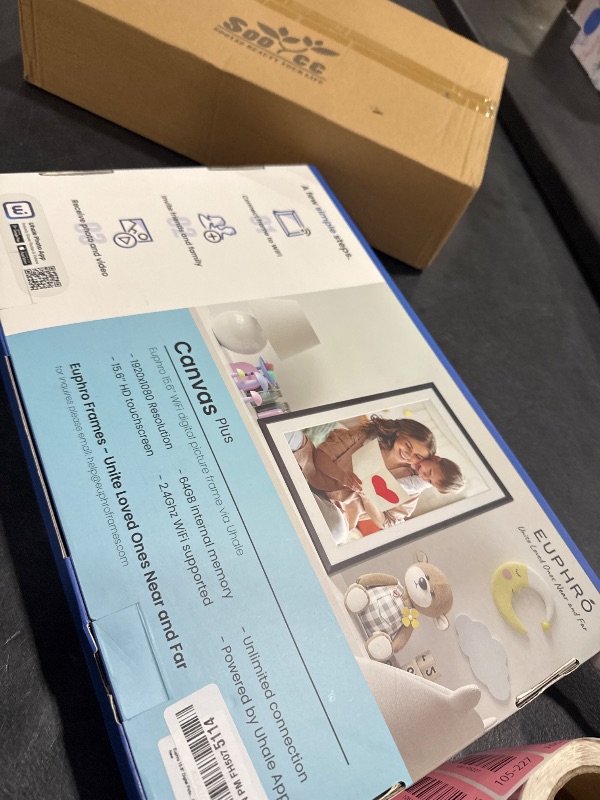 Photo 1 of Euphro 15.6'' Digital Picture Frame with 1920x1080 IPS Touch Screen, Smart Digital Photo Frame with 32GB Storage, Easy Setup to Share Photos/Videos via Free App