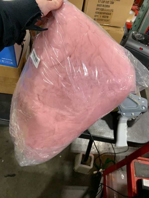 Photo 1 of Long Sheer Tulle Robe for Maternity Photoshoot Puffy Pink Dressing Gown Long Wedding Scarf Bridal Nightgown Pregnant Dresses