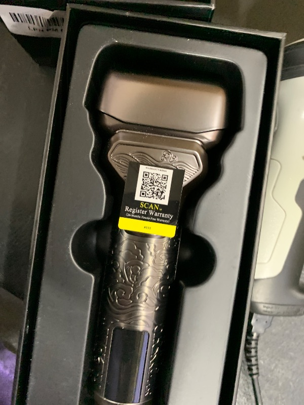 Photo 1 of PongTHUMB Electric Razor for Men with Pop-Up Trimmer: Rechargeable Cordless Foil Shaver for Face - Wet/Dry/Anti-Slip Waterproof Shavers with LED Display - Metal Handheld Design Light Gray